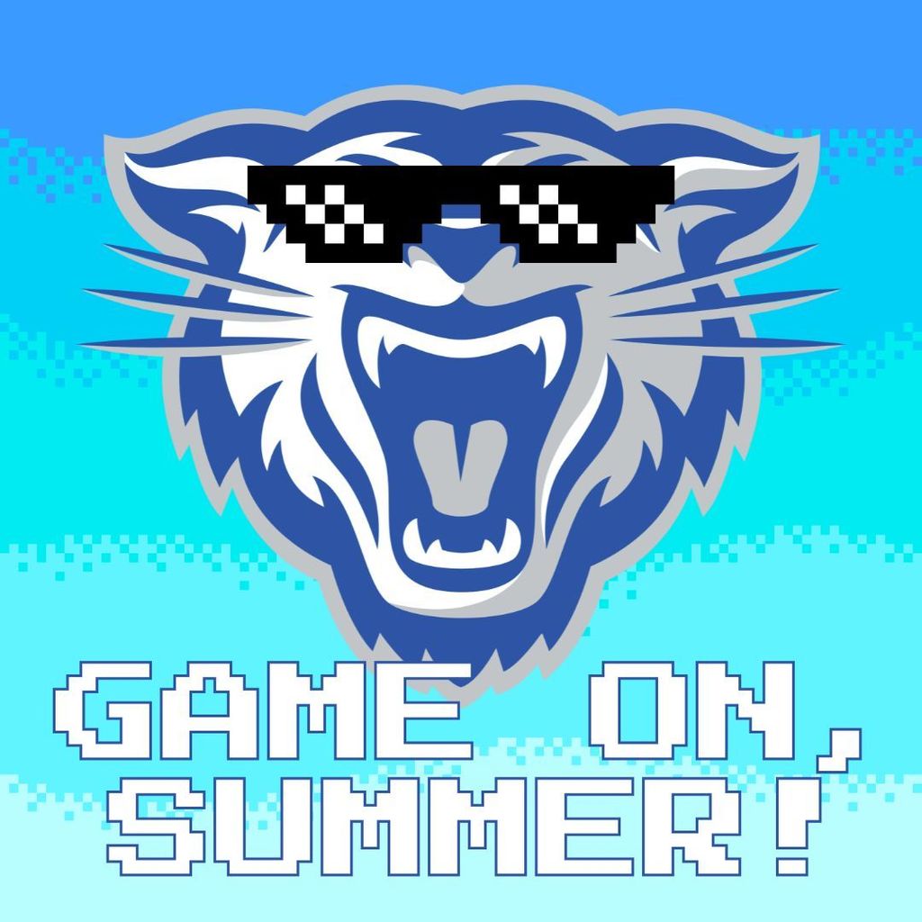 Game on Summer,  Wampus Cat with 8bit glasses