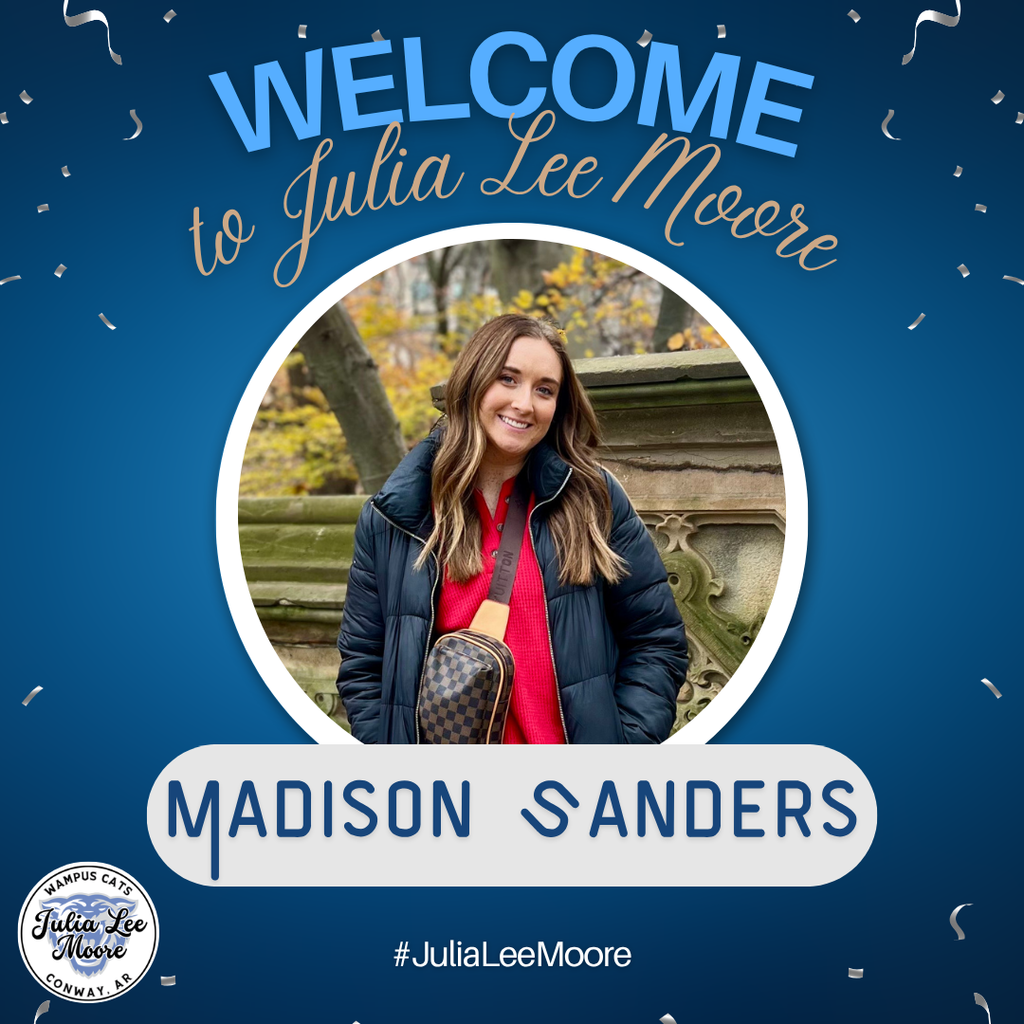 Welcome to JLM, Madison Sanders. She is going to be teaching third grade!