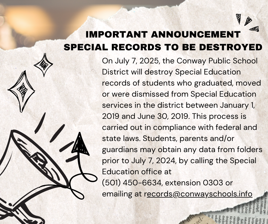 Important announcement special records to be destroyed