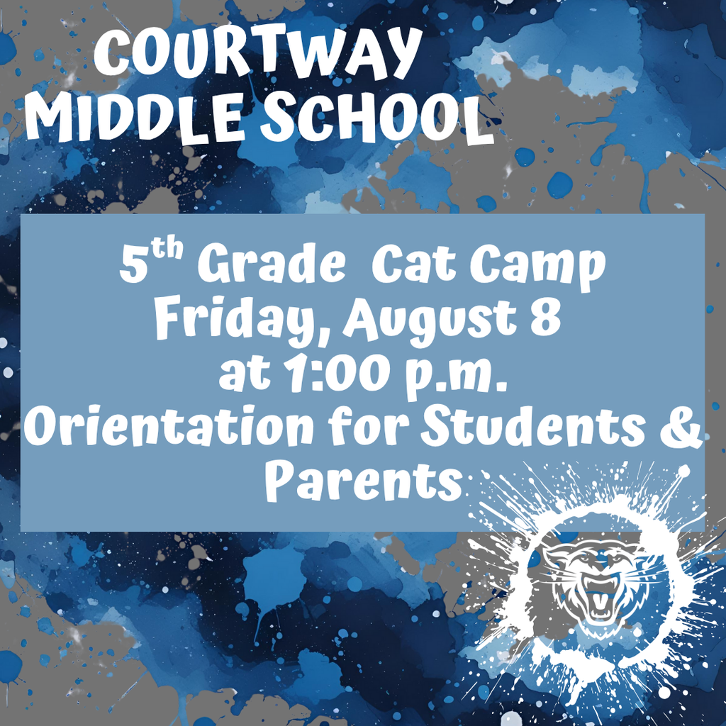 5th Grade Cat Camp August 8 at 1:00 p.m.