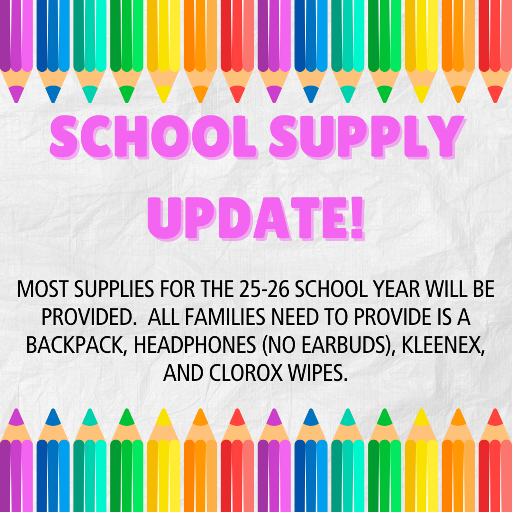 School supply update