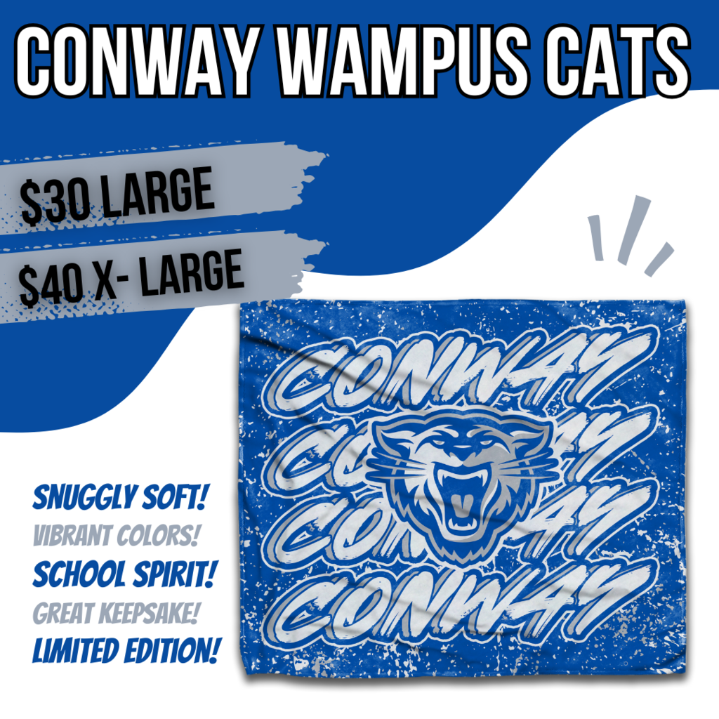 27494(B1)-Conway Wampus Cats Fundraiser Blankets dot com Social Media Image