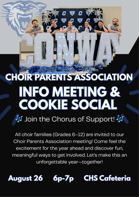Choir Parents Association info meeting graphic