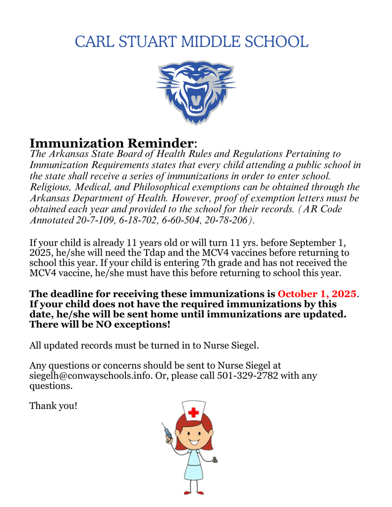 Immunization Reminder