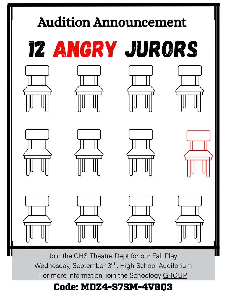 Audition Announcement 12 Angry Jurors
