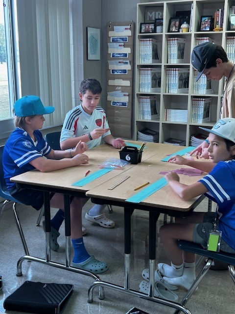 students playing math game