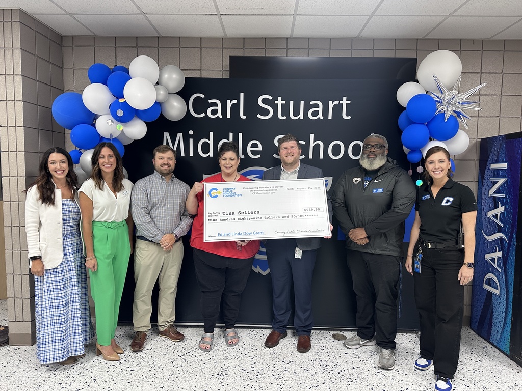 Ms. Sellers with Grant Check