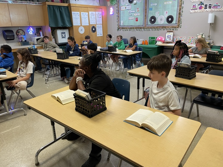 students reading and writing