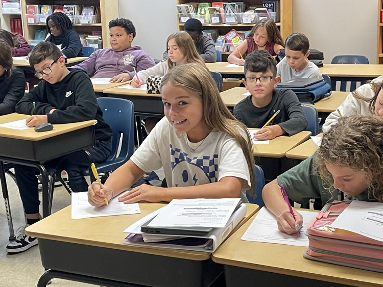 students reading and writing