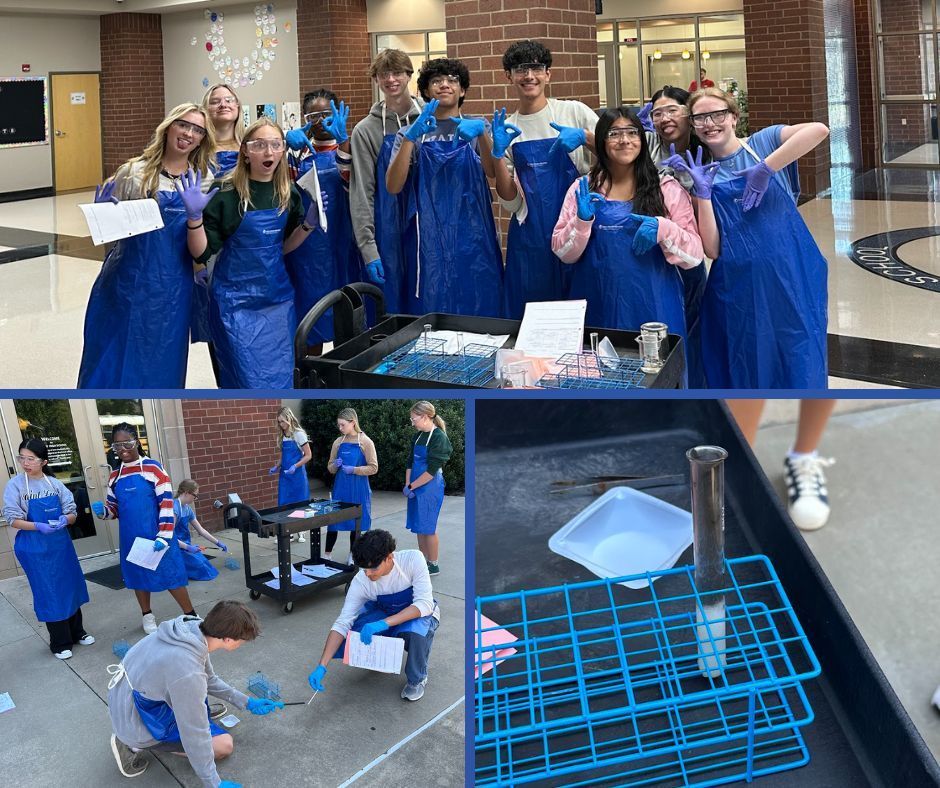 🔥 Mrs. Bailey’s Organic Chemistry students kicked off their very first lab with a bang! In this experiment, students created acetylene gas by reacting calcium carbide with water. They then ignited the gas, producing a flame, carbon dioxide, and water—all while seeing firsthand how hydrocarbons undergo basic types of reactions. Hands-on science at its best! 🧪✨ #WampusCatScience #HandsOnLearning #OrganicChemistry