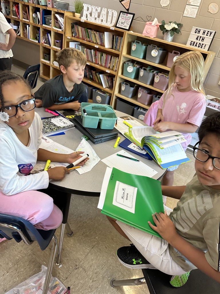 Mrs. Rogoff’s class worked on their dictionary skills together as teams today. 