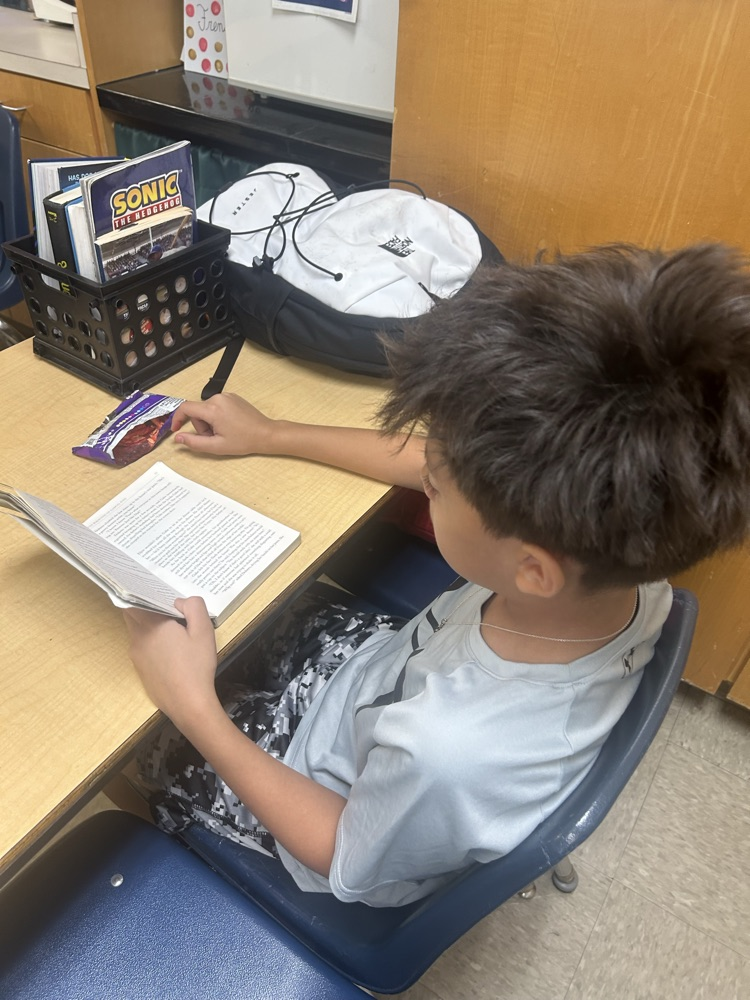 students reading