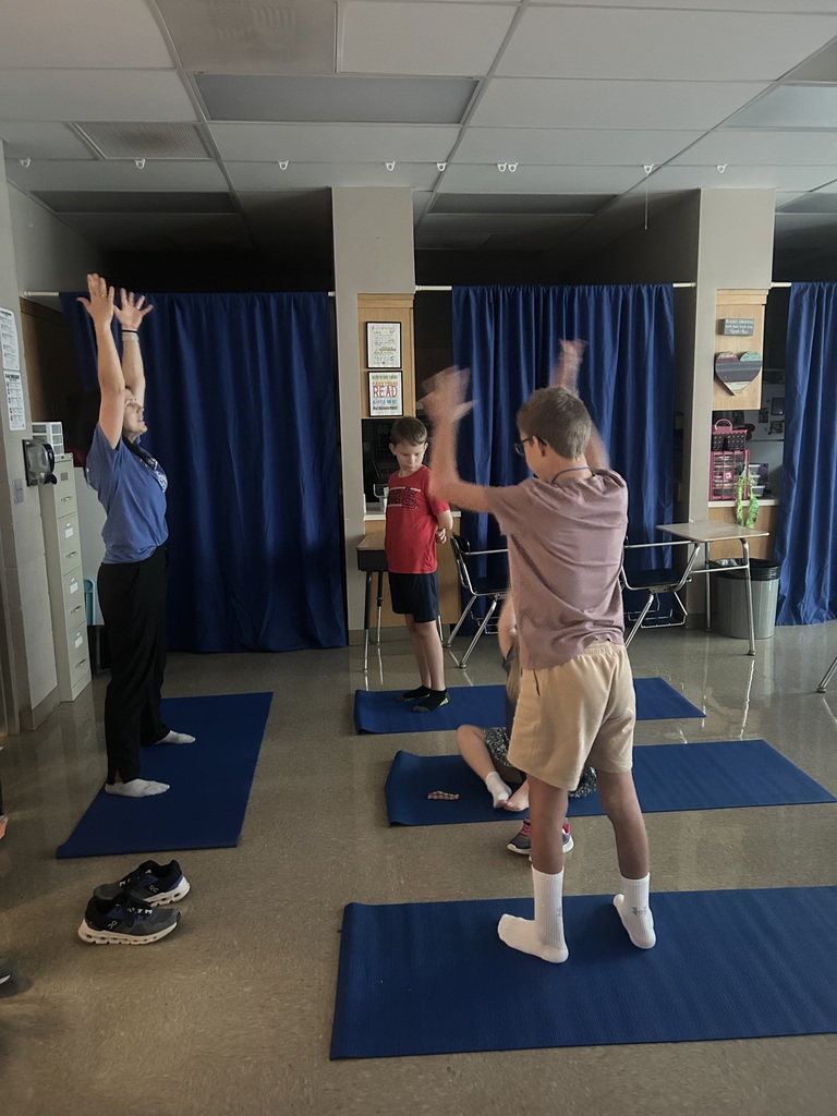 Students doing Yoga!