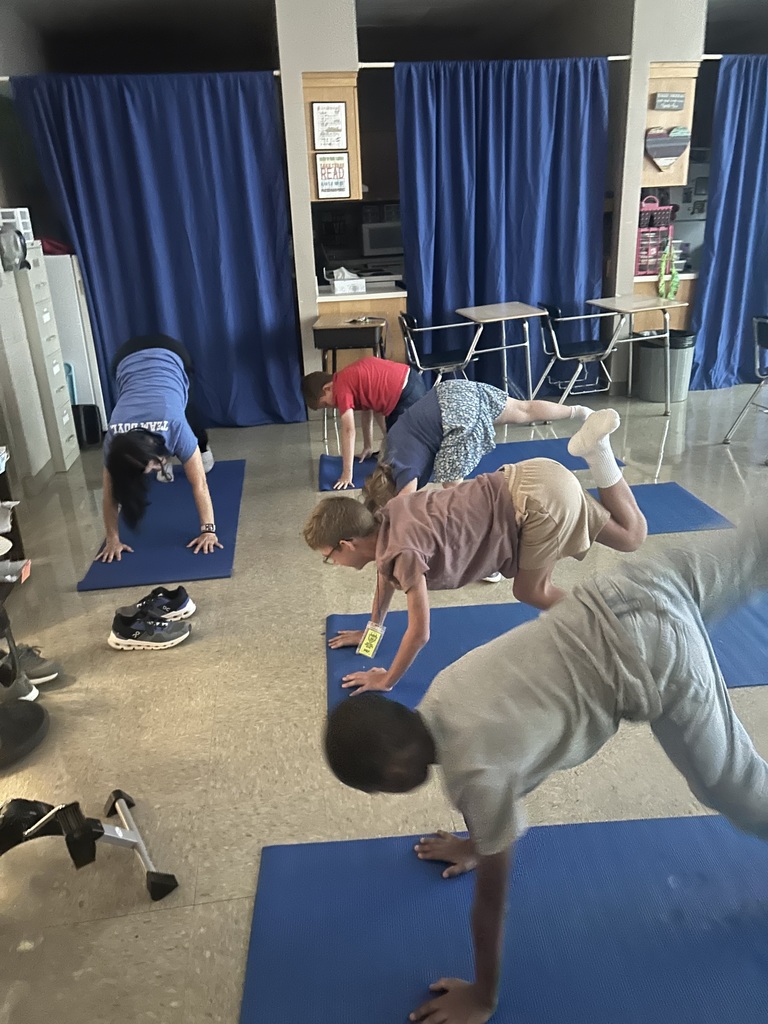 Students doing Yoga!