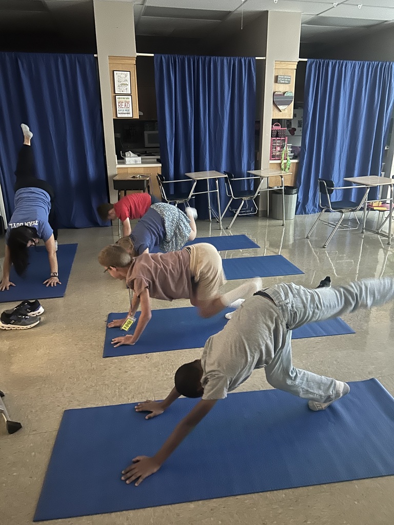 Students doing Yoga!