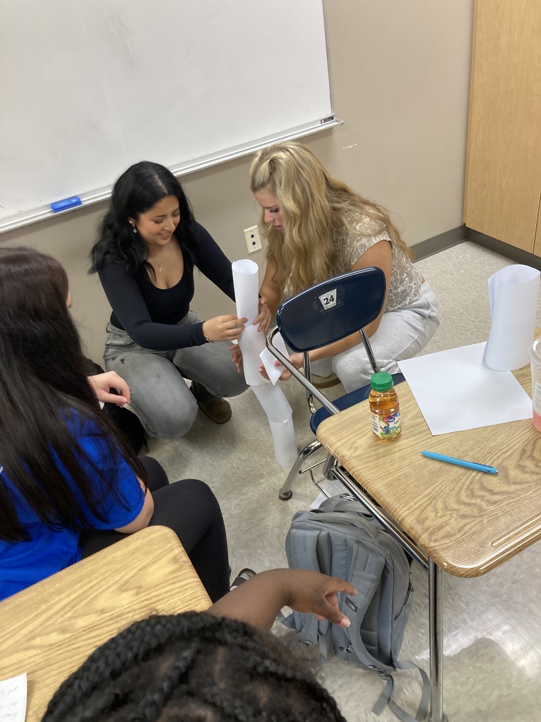 🌟 Mental Health Monday in Mrs. Sinsley’s class! 🌟 Yesterday’s lesson focused on building cooperation through a fun challenge: students had to construct the tallest freestanding tower using only 10 sheets of copy paper and masking tape. 🏗️✂️ The winning team walked away with bragging rights and some sweet treats 🍬👏 Teamwork + creativity = success! 💡🤝 #CHSWampusCats #MentalHealthMonday #Teamwork #StudentSuccess