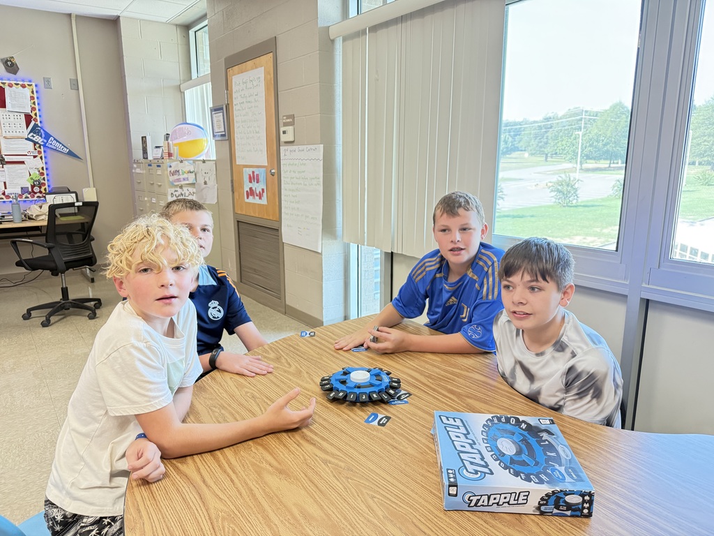 students playing board games
