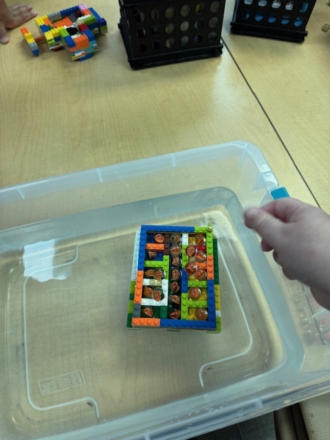 Lego boats made by students