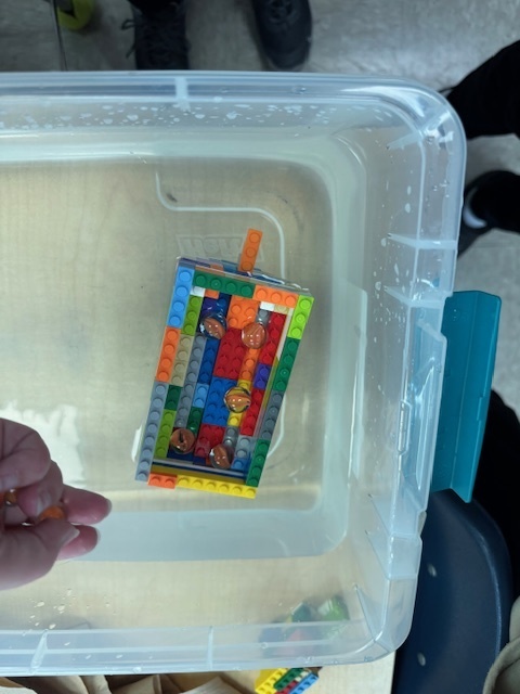 Lego boats made by students