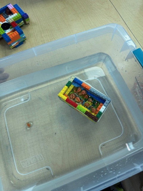 Lego boats made by students