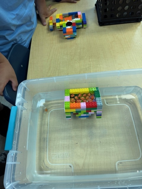 Lego boats made by students