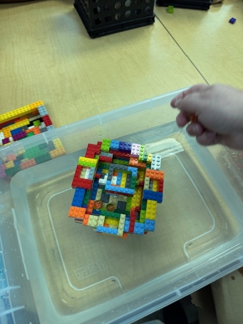 Lego boats made by students