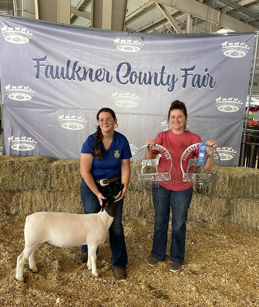 Conway FFA students showing livestock