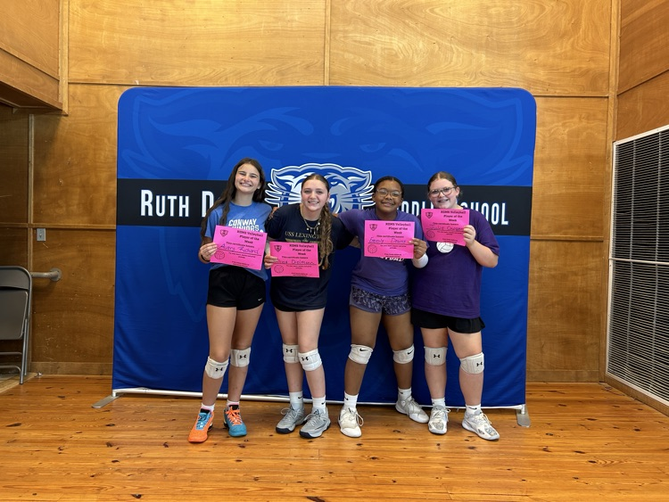 Ruth Doyle volleyball Players of the Week: Alivia Dielmann Julie Cowger Avery Richards 