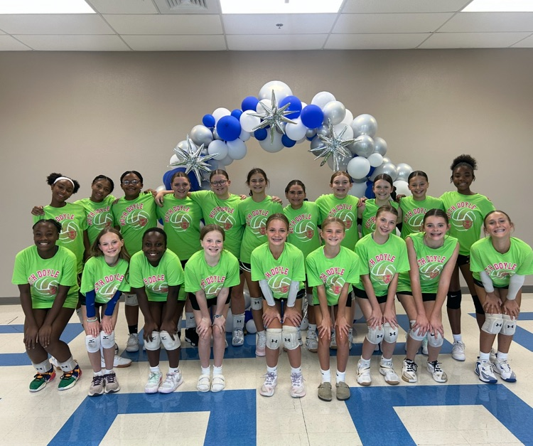 Congratulations to the Ruth Doyle volleyball team on finishing 2nd  out of 16 teams in the Bryant 7th grade year end tournament.  