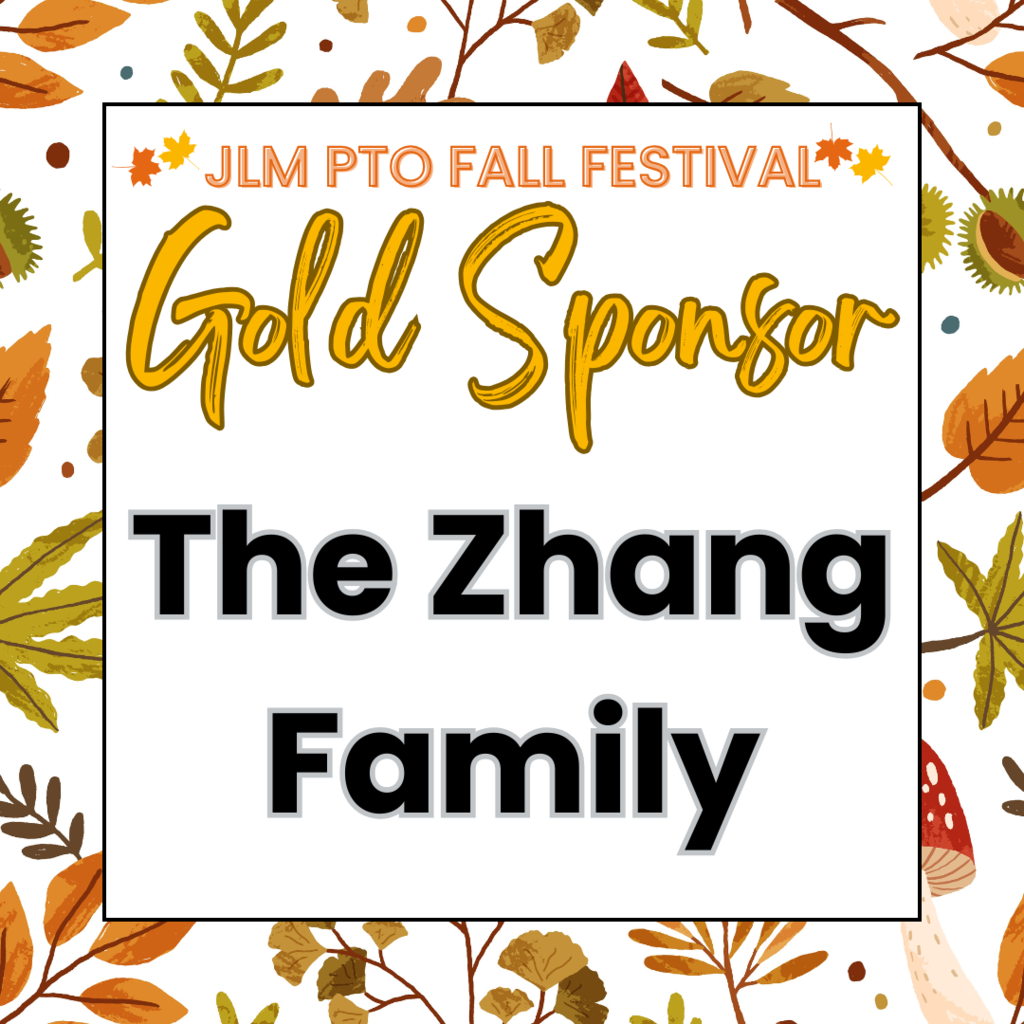 Thank you Gold Sponsor The Zhang Family