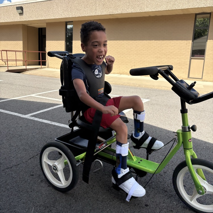 student on bicycle 