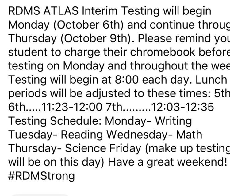 RDMS interim testing