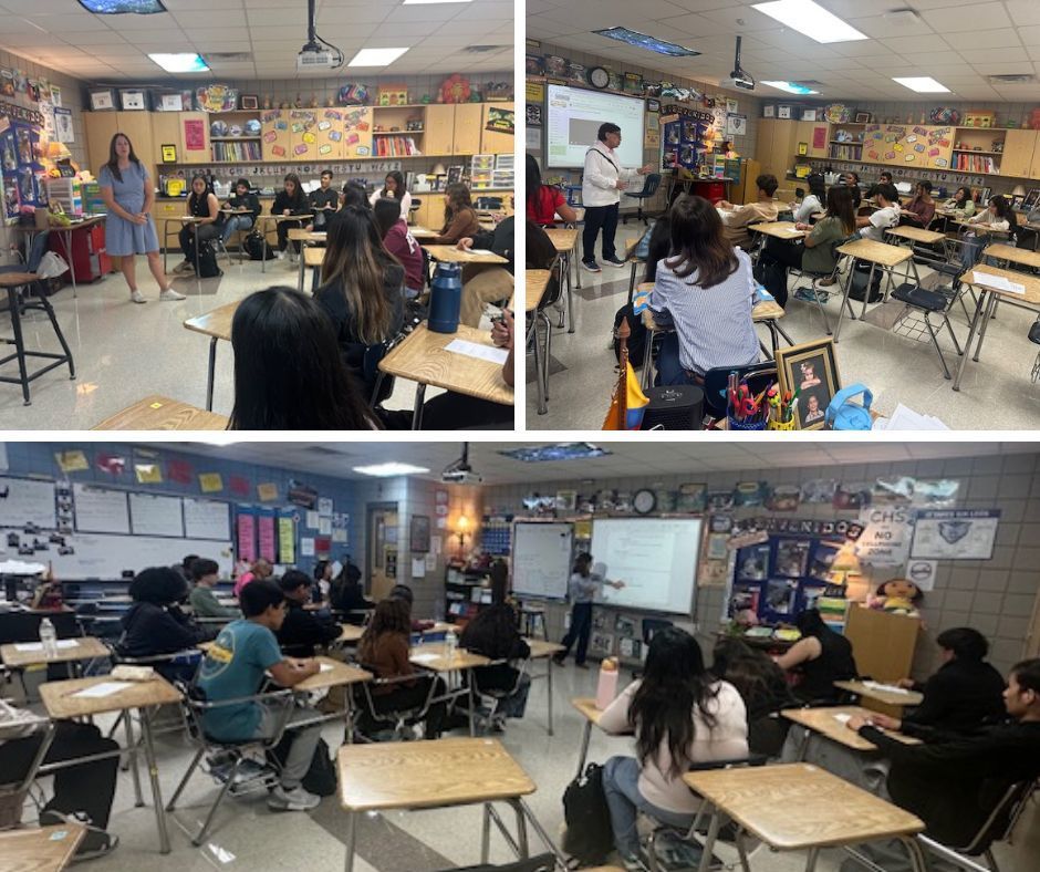 Visitors in Ms. Tedford's AP Spanish class.