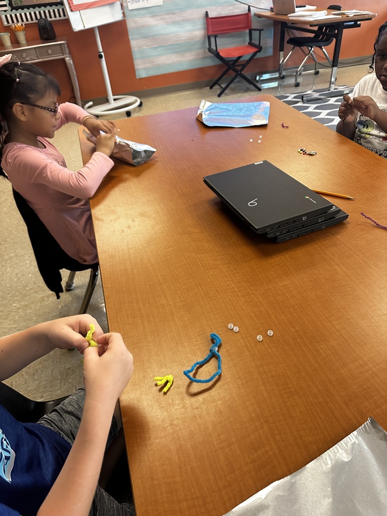 During their reading unit about Habitats, Mrs. Cossey’s class made animals using UV beads and habits. They tested their habits outside to see if they protected their animals. If they did their UV bead animals stayed clear, if they changed purple they had to redesign their habits to better protect.