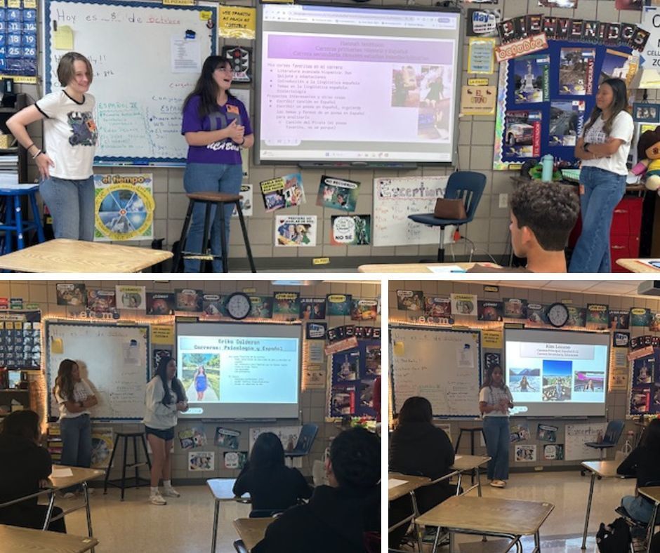 UCA students visit with AP Spanish classes