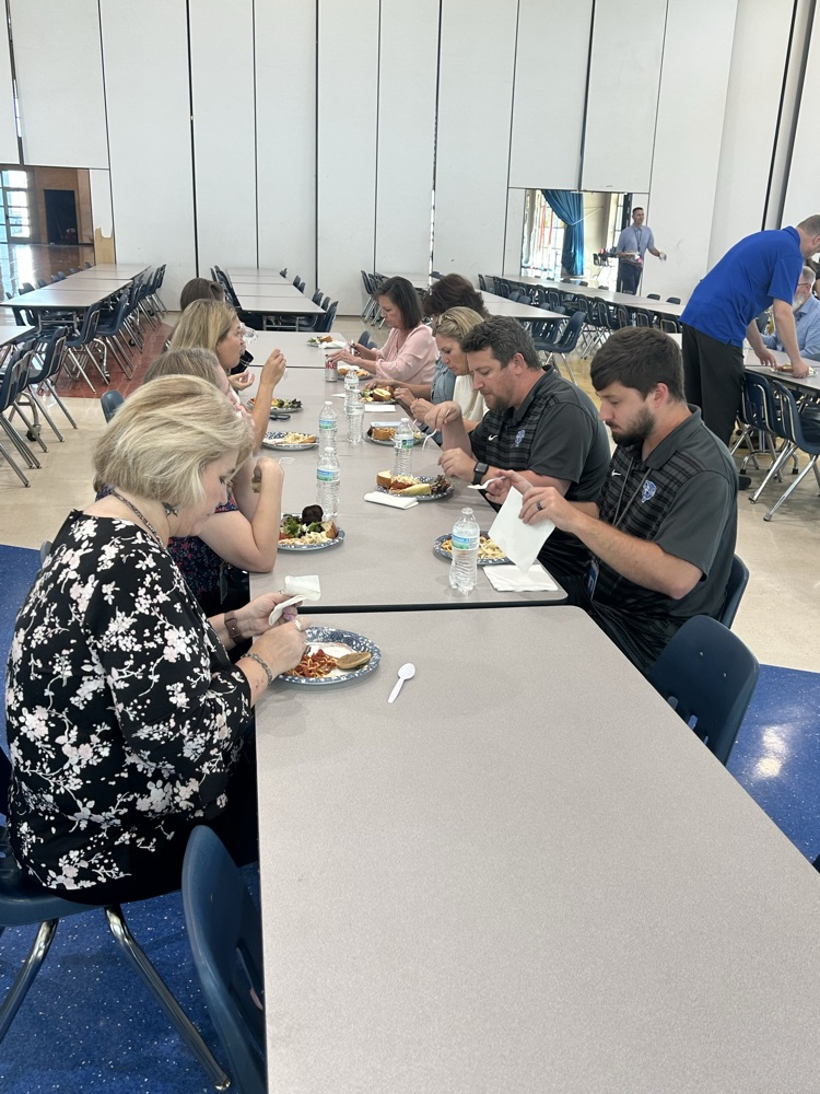 staff being served dinner.