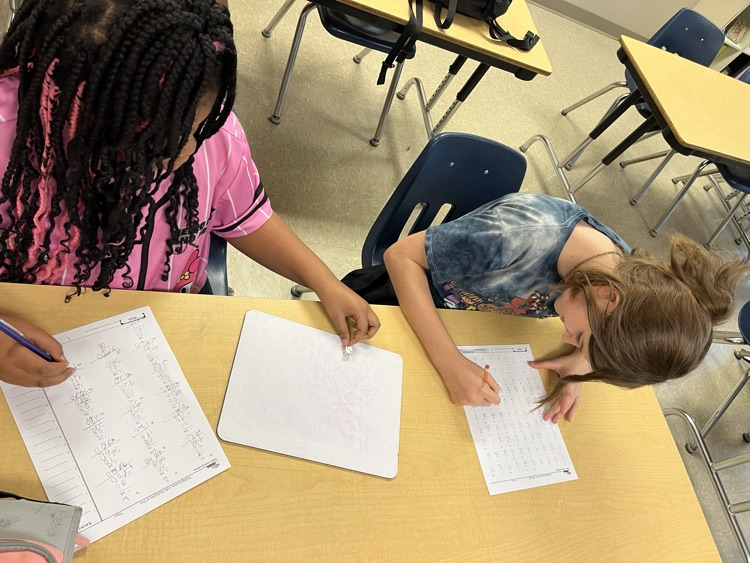 students in math class