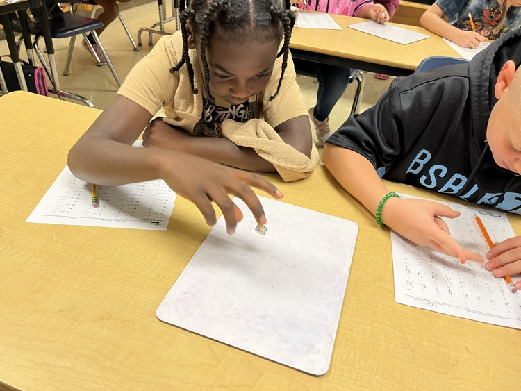 students in math class