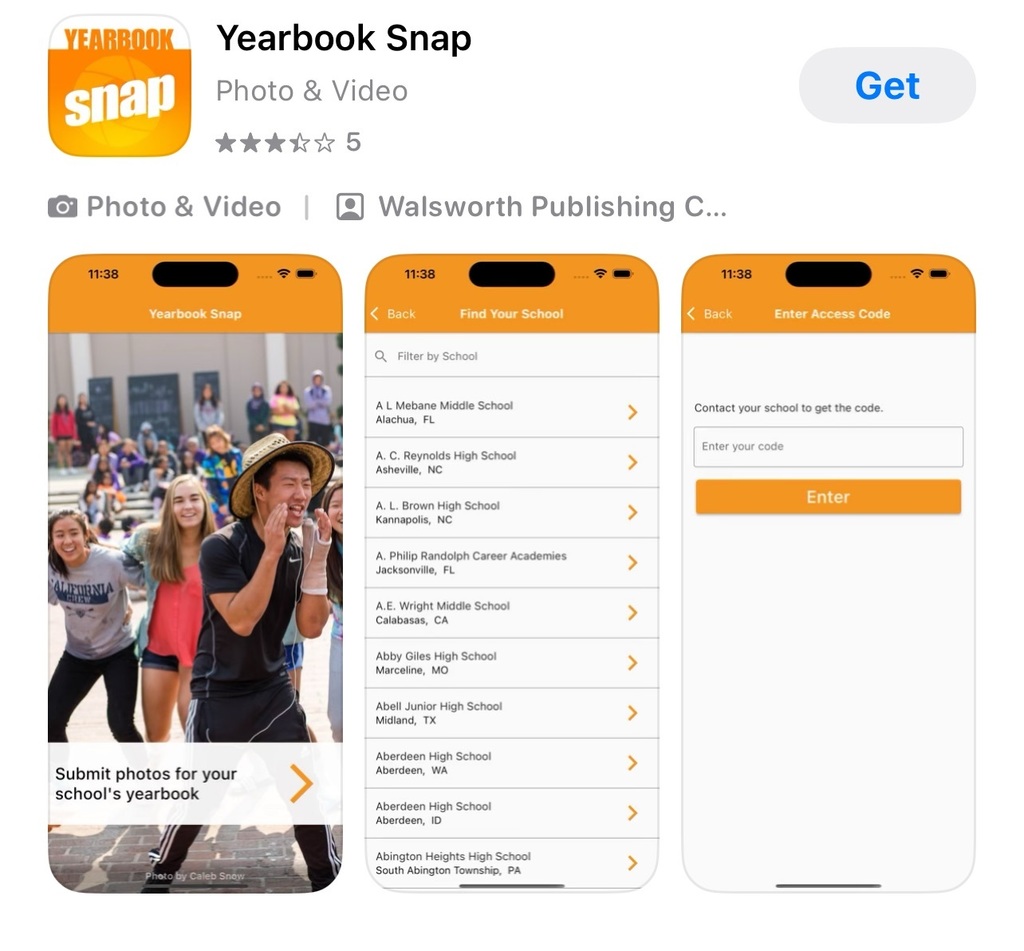 Yearbook Snap app