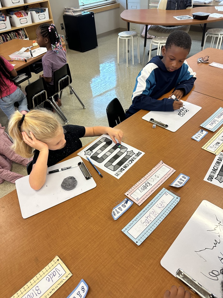 Ms. Tipton’s class had a blast practicing their subtraction skills with partners!