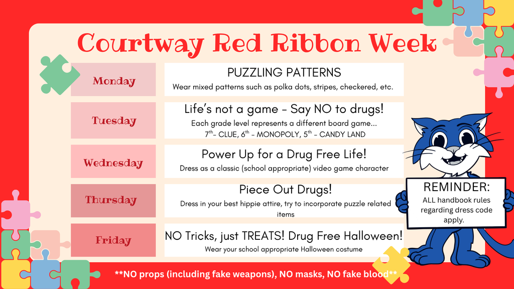 Red Ribbon Week Dress Up Days
