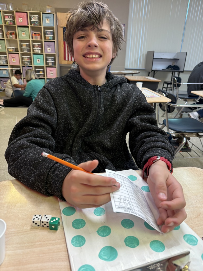 Students learning place value.