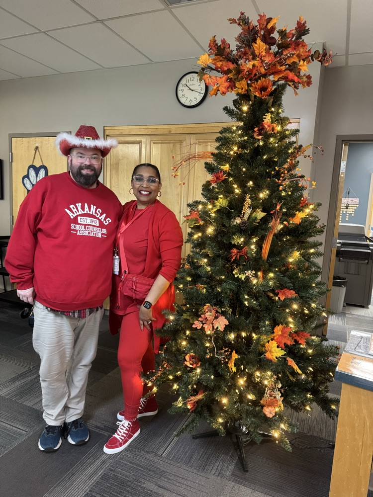 red ribbon week all dressed in red!
