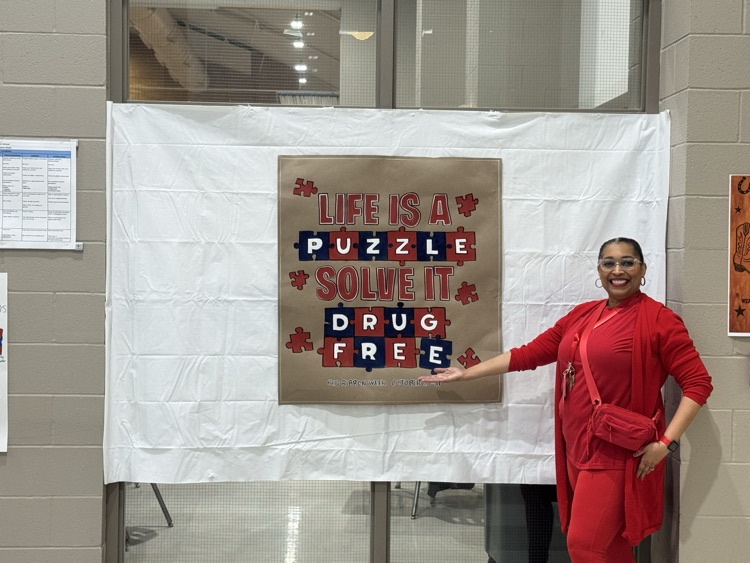 red ribbon week all dressed in red!