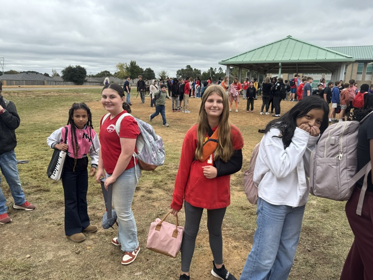 red ribbon week all dressed in red!
