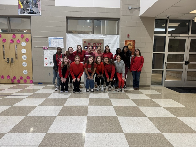red ribbon week all dressed in red!