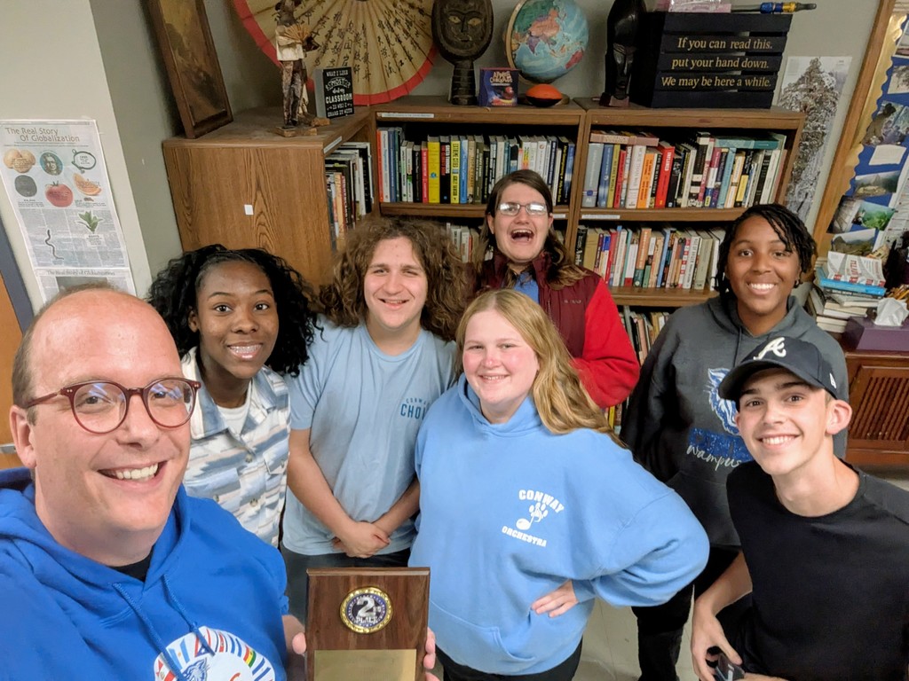 Mr. Penn and students from the Bruin Quiz Bowl Invitational.