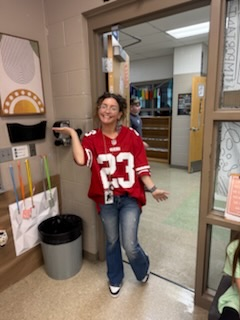 dressed in team jerseys!