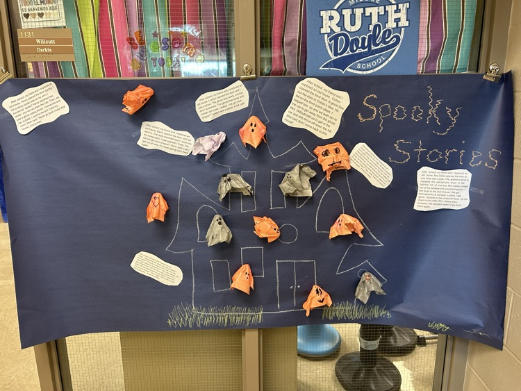 Class working on writing stories