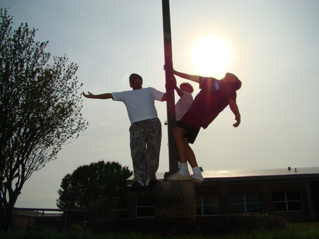 Yearbook Students Practicing Photography Around Campus